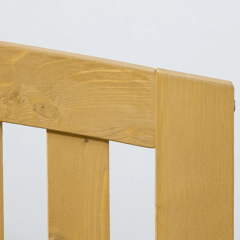 Outsunny 2-zits tuinbank hout, weerbestendige zitbank, tuinmeubel met rugleuning, 240 kg draagbaar 140 x 50 x 85 cm, Orange(m-7)