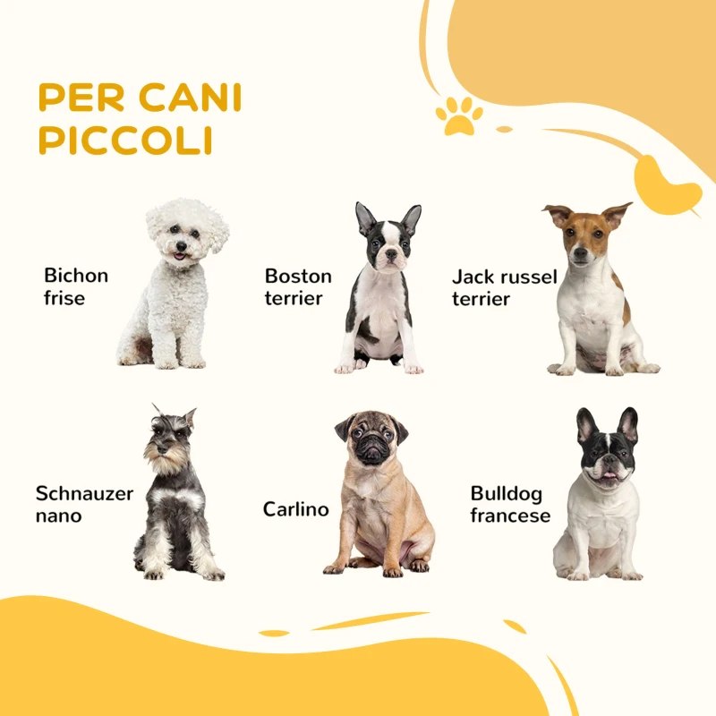 PawHut Recinto per Cani di piccola taglia con 6 pannelli per esterni e Interni, 82.5-150x79x61cm Metallo