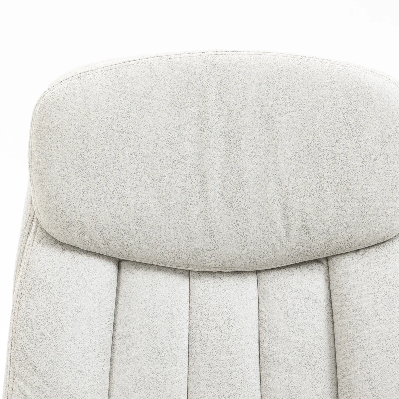 Vinsetto Bureaustoel met Massage- en Warmtefunctie, Ergonomisch, 66x67x110-118cm, Crèmewit(m-9)