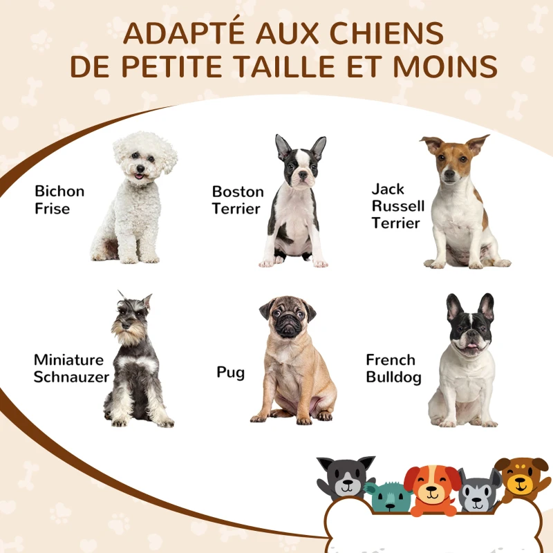 PawHut Niche pour chien intérieur maisonnette design avec porte verrouillable - 54 x 56 x 52 cm