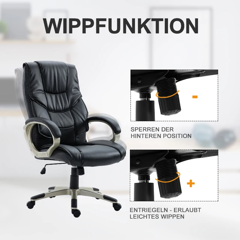 HOMCOM Bureaustoel directiestoel kantoorstoel draaistoel stoel fauteuil kantoor(m-6)