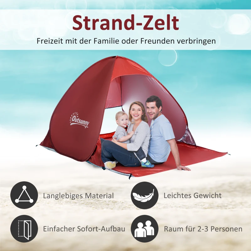 Strandtent strandtent pop-uptent werptent campingtent automatisch 2 kleuren
