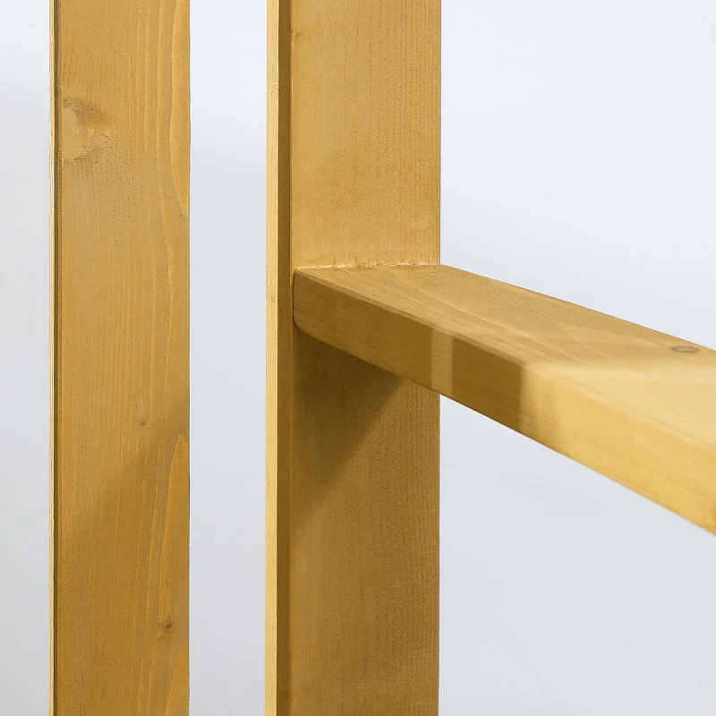 Outsunny 2-zits tuinbank hout, weerbestendige zitbank, tuinmeubel met rugleuning, 240 kg draagbaar 140 x 50 x 85 cm, Orange(m-8)