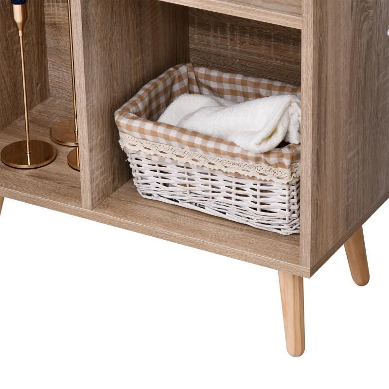 HOMCOM boekenplank dressoir keukenkast kubuskast 5 opbergvakken 1 kast