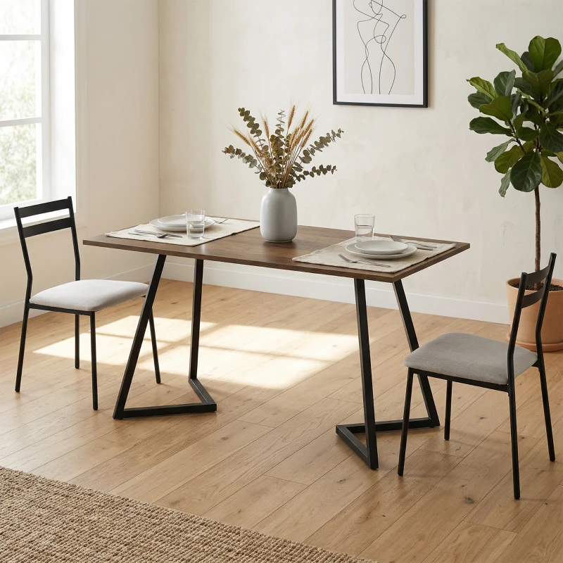 HOMCOM Conjunto de 4 Pernas de Mesa Quadradas Industriais para Móveis com Pés Ajustáveis 43x3x72 cm Preto