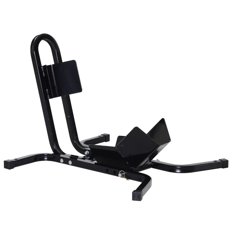 HOMCOM Lève Moto Béquille d'Atelier Support Roue Moto Support Béquille Moto - Bloque Roue 17 à 21 Pouces Métal Époxy Noir