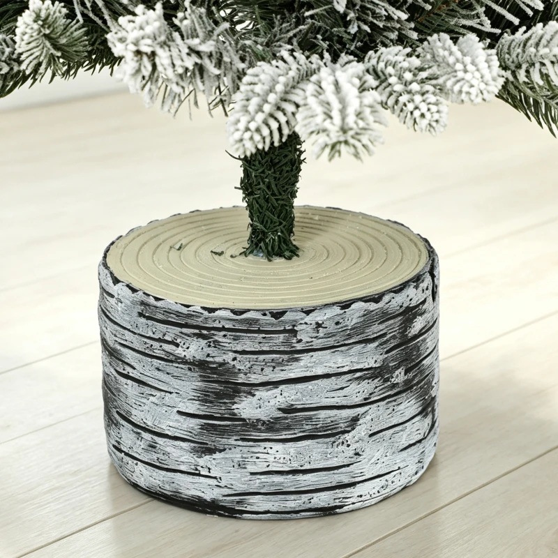 HOMCOM Kunstkerstboom 90 cm met 50 leds, 240 takpunten, sneeuwlook en voet van magnesiumoxide