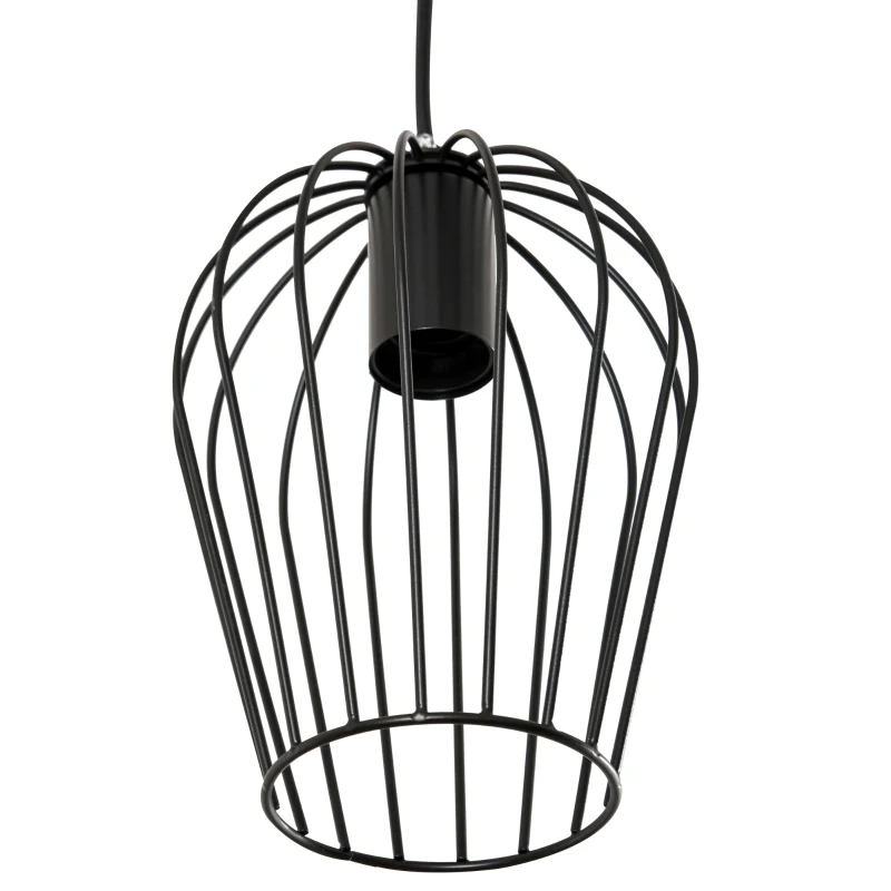 HOMCOM Pendelleuchte Hängeleuchte, moderne, geometrische Hängelampen, Kronleuchter, Metall, Schwarz Ø38 x 133H cm