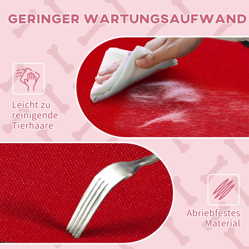 PawHut hondenligstoel outdoor hondenmand kattenmand dierenmand slaapplaats rood