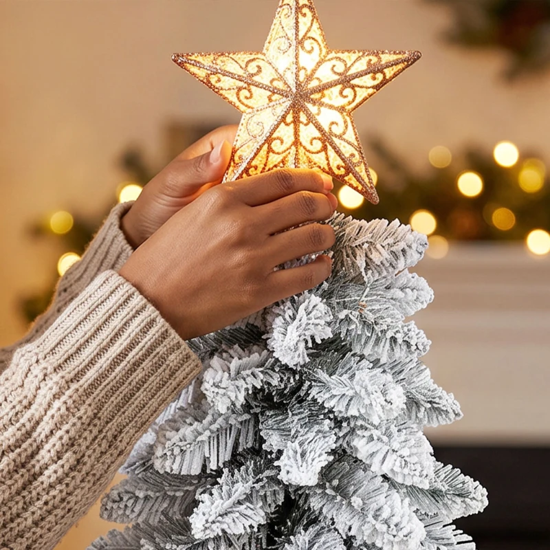 HOMCOM Mini kerstboom 90 cm met 296 takpunten, sneeuweffect en witte pot - tafelkerstboom voor thuis en kantoor, wit