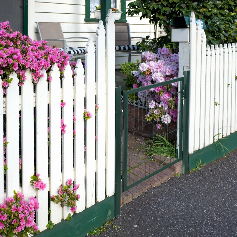 HOMCOM stalen tuinpoort 97 x 150 cm