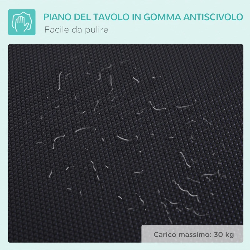 PawHut Tavolo da Toelettatura e Tosatura Carico 30kg per Cani e Gatti 81x48.5x80cm