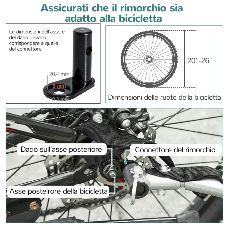 PawHut Carrello per Cani con Reti protettive, Bandierine e Catarifrangenti, 130x73x94 cm, Blu e Grigio