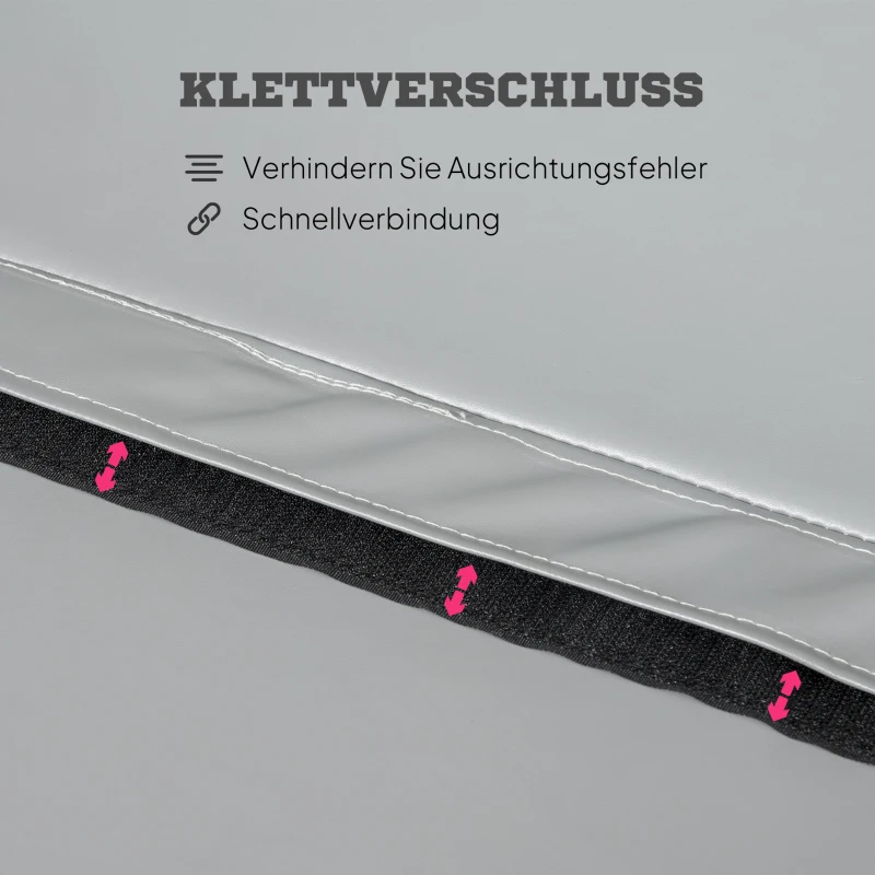 HOMCOM Paaldansmat, 5 cm dikke ronde kunststofmat voor paaldansoefeningen, gymnastiek, yoga, lichtgrijs