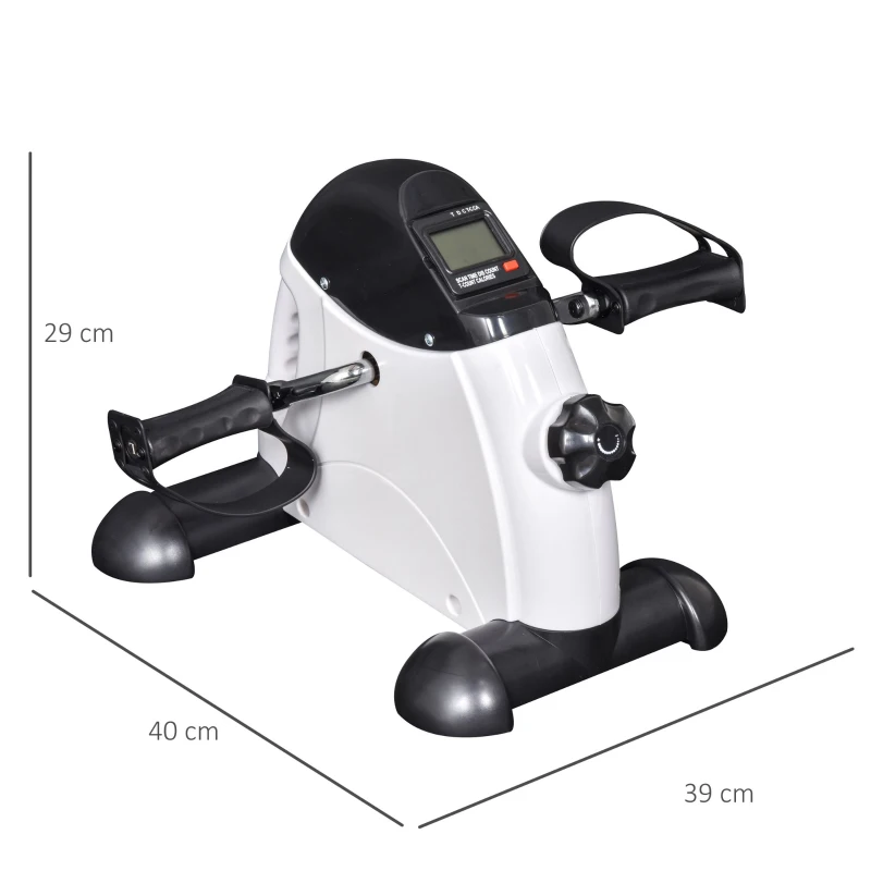 HOMCOM® mini bike fietstrainer fitnessapparaat hometrainer fitnessbike indoor sport bicycle exercise fitness LED-scherm (grijs / mini bike)