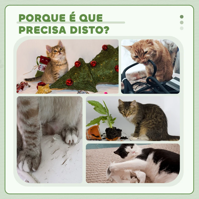 PawHut Arranhador para Gatos com Plataforma Rede Caverna Cama Postes de Sisal e Bolas de Brincar 48x40x126 cm Cinza