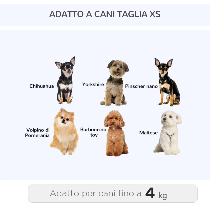 PawHut Trasportino Zaino 2 in 1 per Cani e Gatti con Tasche e Maniglia Telescopica, 42x25x55cm, Blu