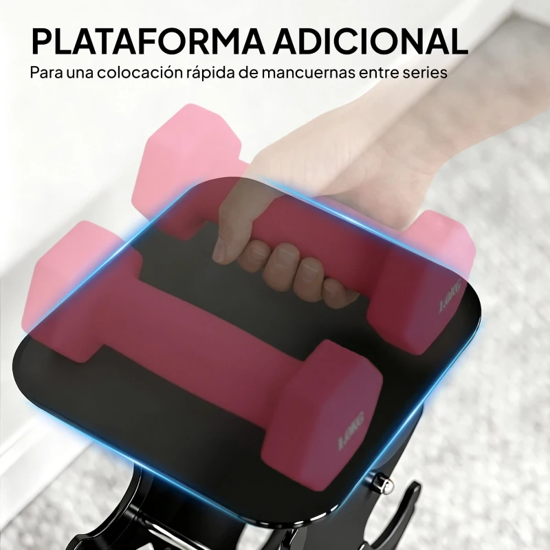SPORTNOW Juego de Mancuernas 2x1kg 2x2kg 2x3kg 2x4kg con Soporte de Almacenamiento para Ejercicio Entrenamiento Multicolor