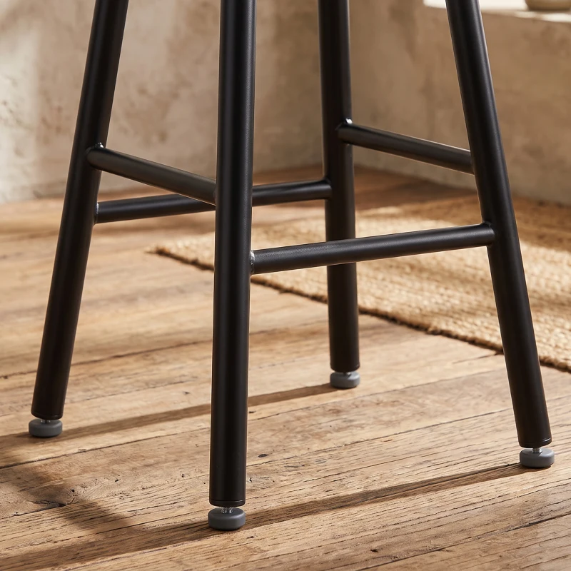 HOMCOM 5 Piece Bar Table Set with 4 Stools, Industrial Bar Table and Stool Set, Dining Table and Chair Set, Grey