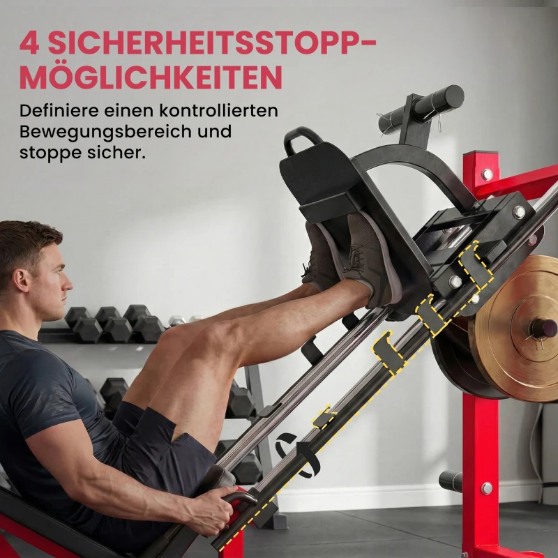 SPORTNOW leg press thuis beentraining krachttraining onderlichaam quadriceps bilspieren hamstrings fitnessapparaat
