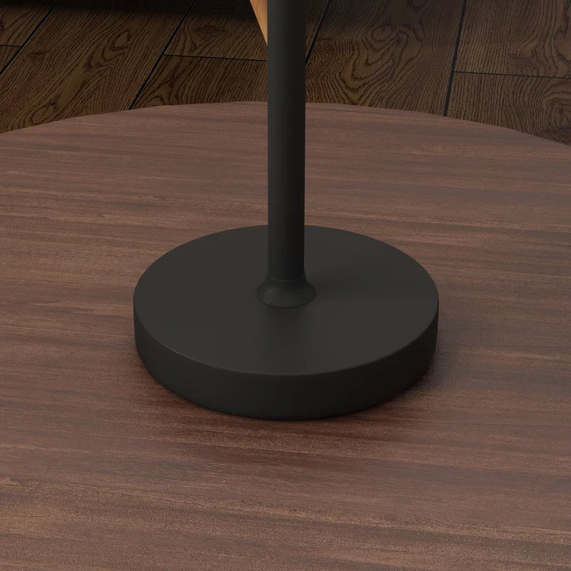 HOMCOM Lámpara de Mesita de Noche Inalámbrica con Luces LED Lámpara de Mesa USB-C Recargable 3 Colores Ø11,2x36,5 cm Negro