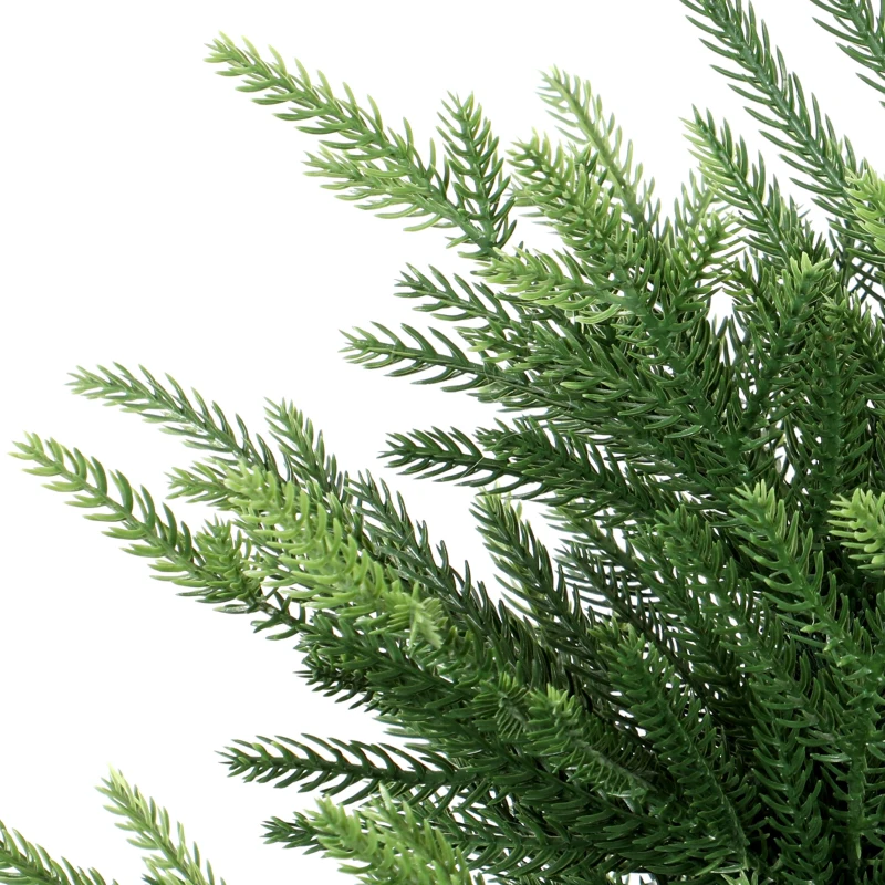 HOMCOM 5ft Artificial Christmas Tree, Hinged Xmas Tree with Realistic 513 PE & PVC Branch Tips, Fir Wood Base, Green