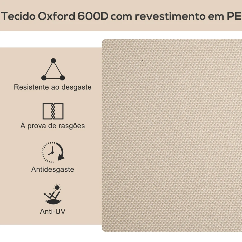 Outsunny Conjunto de 2 Cadeiras Dobráveis de Jardim com Apoios de Braços Cadeiras para Campismo e Praia em Tecido Oxford 54x59x78 cm Caqui
