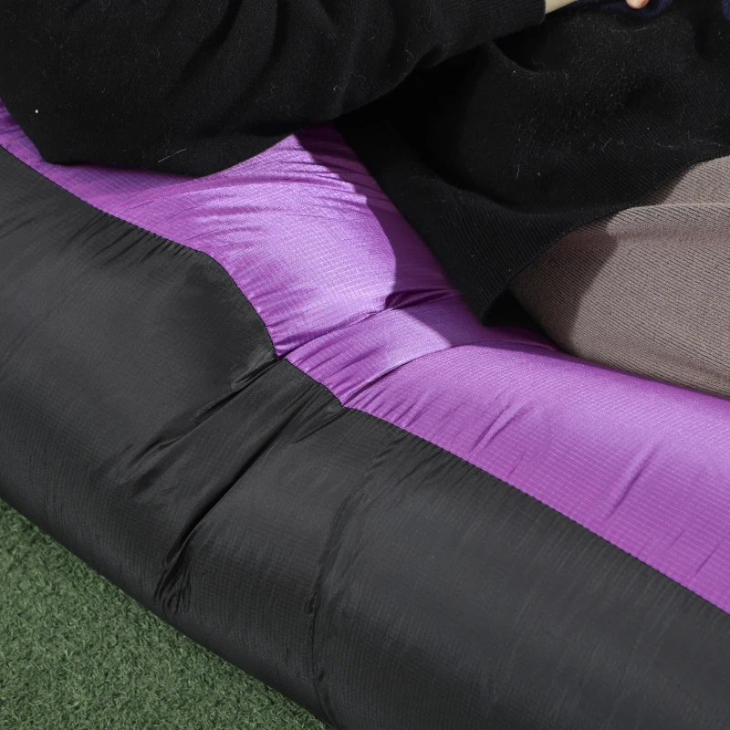 Outsunny Aufblasbarer Sitzsack, wasserdicht, bis 200 kg Tragkraft, 195x83x52cm, Violett