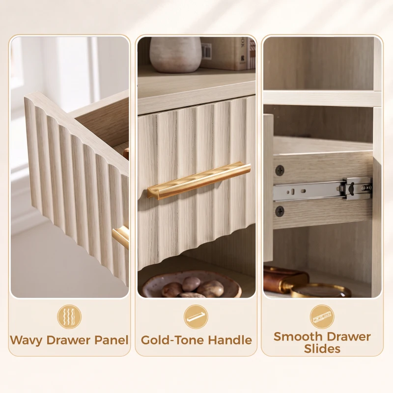 HOMCOM Bookcase Narrow Tall Space-Saving Bookshelf Drawer Open Shelves 60 x 24 x 182 cm Oak Wood Effect