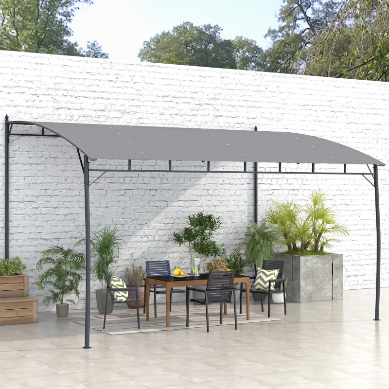 Outsunny 3 x 4m Metal Frame Pergola - Grey