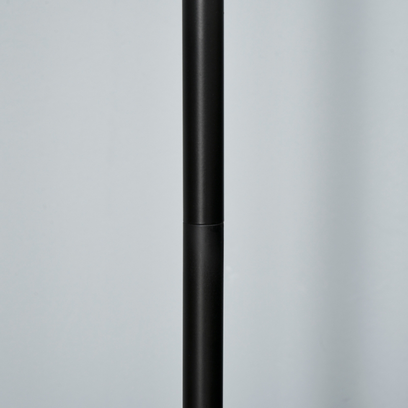 HOMCOM Lampada da Terra Vintage Industriale in Metallo Nero, Lampada a Piantana da Terra Moderna Ф35 x 170cm