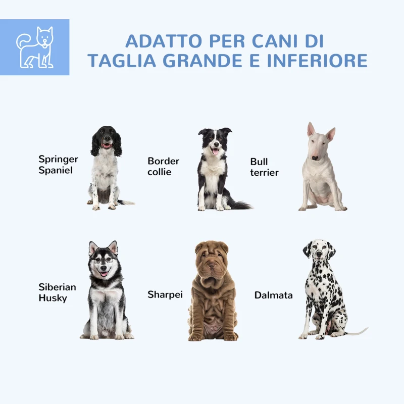 PawHut Recinto per Cani Taglia Grande con Tetto in Tessuto Oxford Anti UV, 2.1x1.85x1.5m, Argento e Grigio