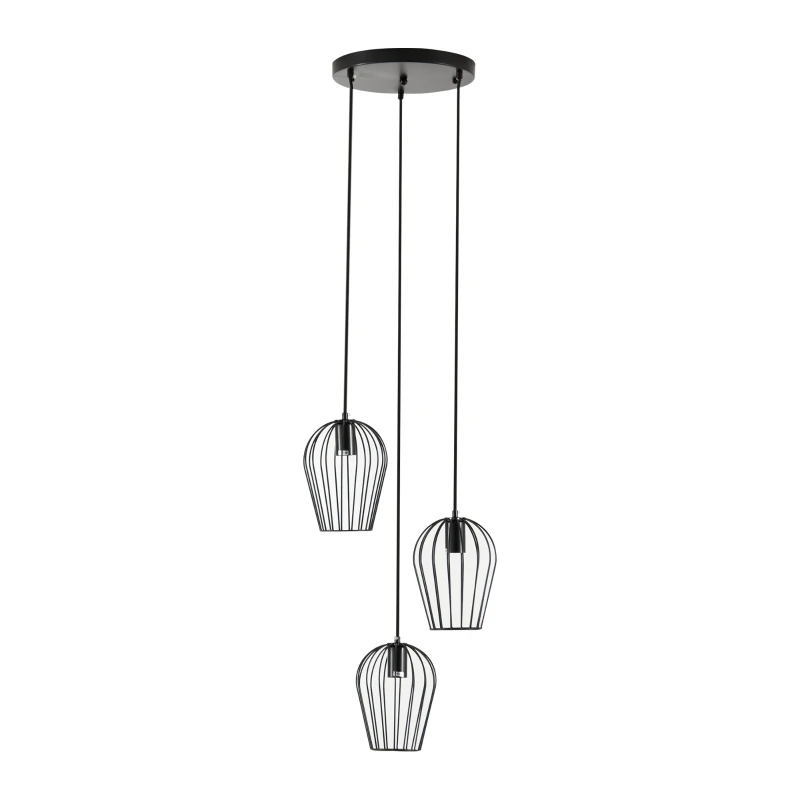 HOMCOM Hanglamp hanglamp moderne geometrische hanglampen kroonluchter zwart