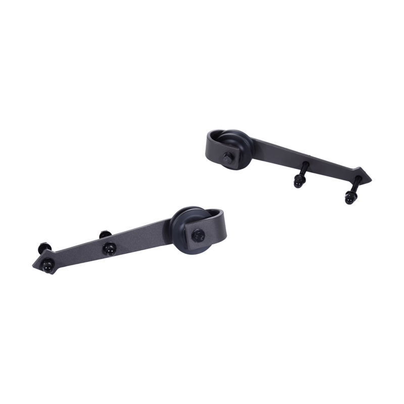 HOMCOM Schuifrails Bouwset voor Schuifdeuren, Metaal, 200 cm, max. 100 kg, Bruin(m-7)