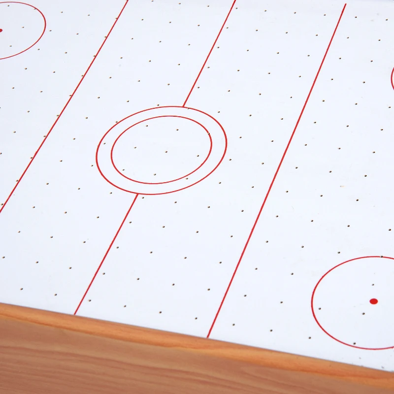 HOMCOM Air Hockey Juego de Mesa de Madera con Ventilador 2 Discos y 2 Empujadores 56x31x10.5cm