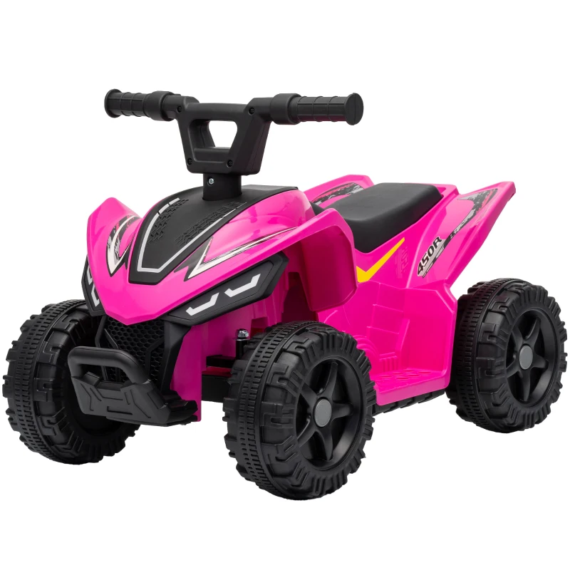 AIYAPLAY ATV Electric pentru Copii 18-48 Luni, 6V, 2 km/h, Sarcină 25 kg, Fuchsia
