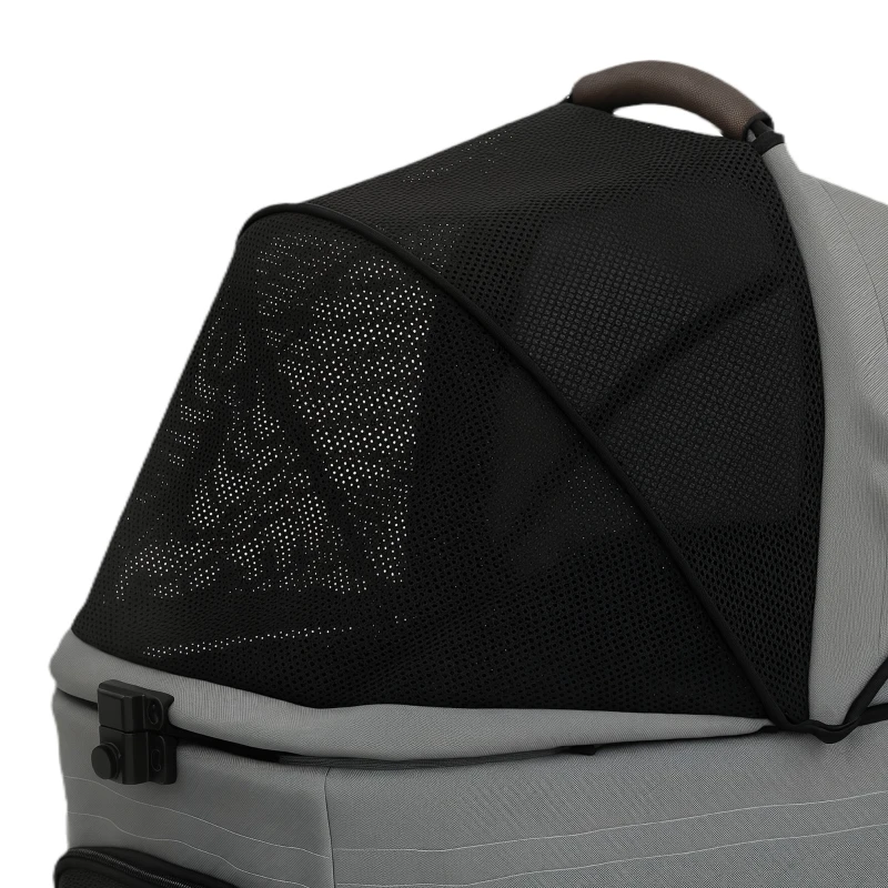 PawHut Dog Stroller, 3 in 1 Foldable Pet Stroller for Small Puppy Cat with Detachable Travel Carrier, Storage Basket, Grey