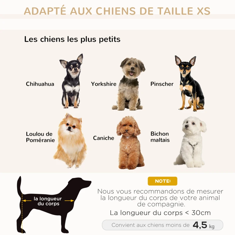 PawHut Canapé chien chat sur pied style graphique contemporain coussin amovible lavable grand confort + pochette rangement 68,5L x 40,5l x 40,5H cm gris blanc