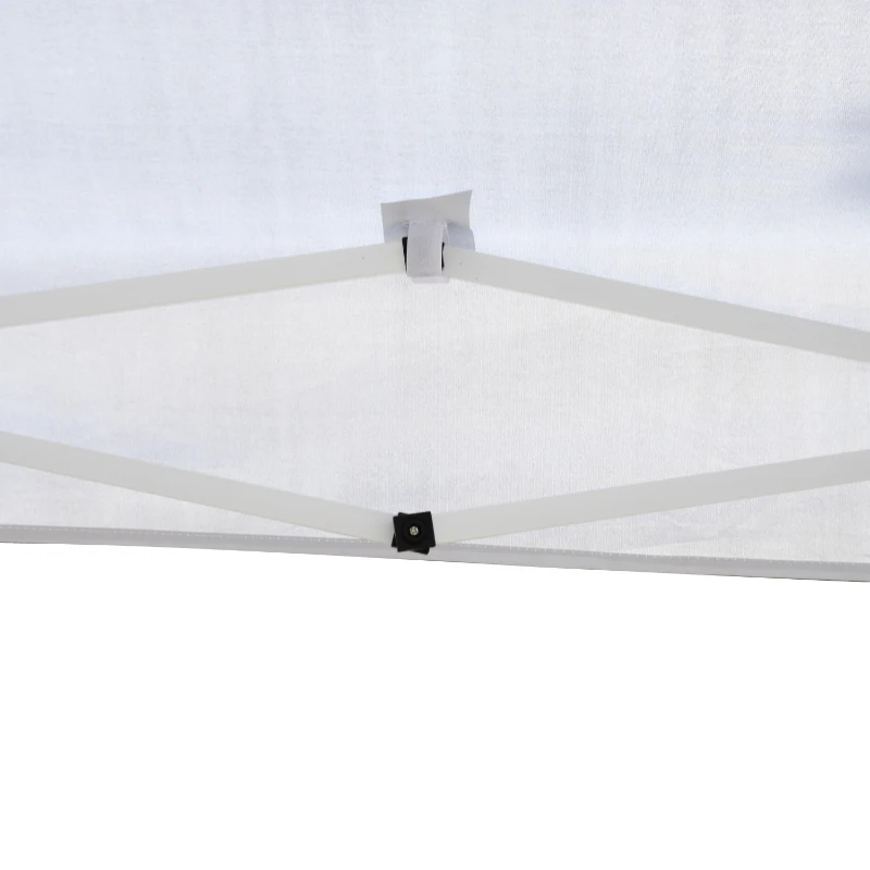 Outsunny Tenda Dobrável 2,95x2,95 cm com Bolsa de Transporte Altura Ajustável Anti-UV e Impermeável para Terraço Pátio Branco Prateado