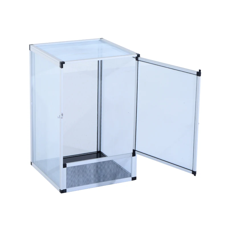 PawHut Reptile Tank Cage Aluminum Vivarium Waterproof Pet Breeder Breeding Snake Lizard Turtle Spider Tall Enclosure (Large Size)