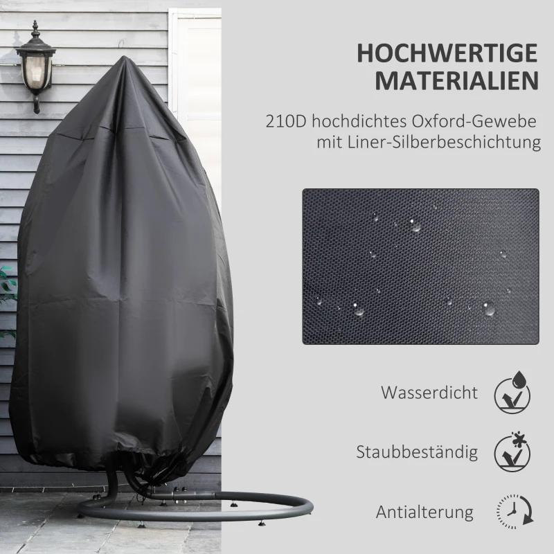 Outsunny hoes hangstoel waterdicht 115 cm x 115 cm x 190 cm