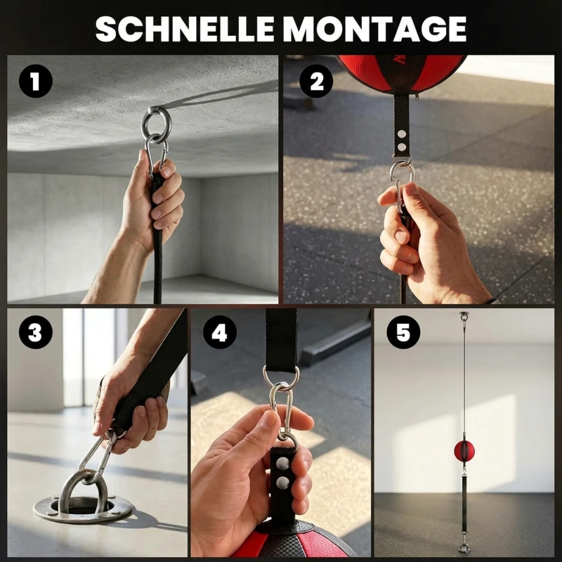 SPORTNOW Stelaż do treningu double-end z linką bungee, regulowaną klamrą, montaż Clip-on