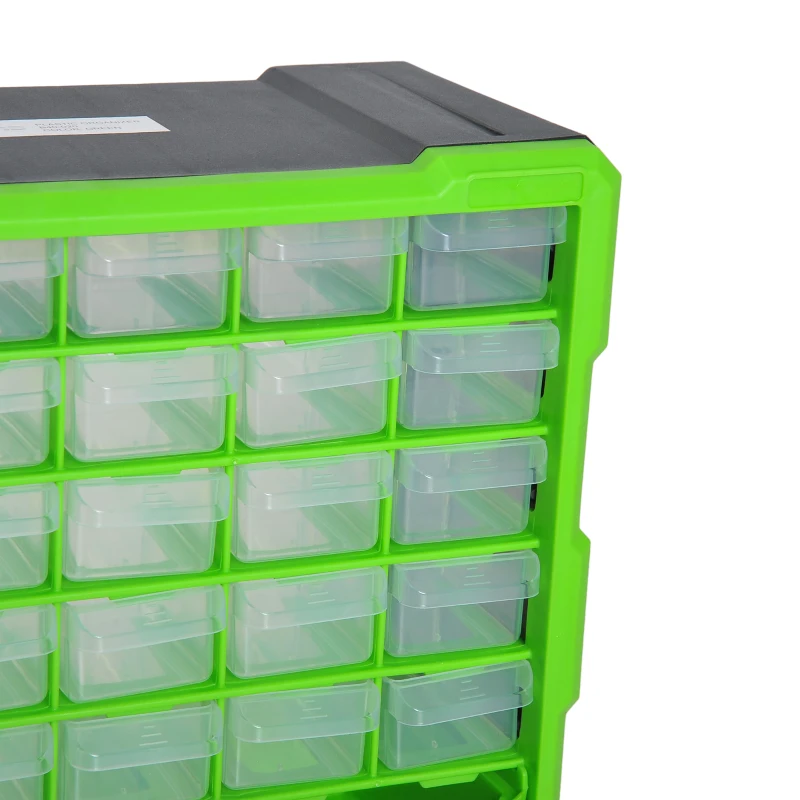 DURHAND Cassettiera Box Porta Minuteria per Officina con 30 Cassetti e 9 Scatole Grandi in Plastica 38 x 16 x 47.5cm