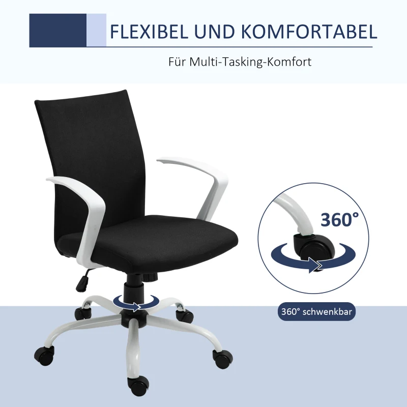 Vinsetto Bürostuhl Drehstuhl höhenverstellbarer Home-Office-Stuhl Schaumstoff Nylon