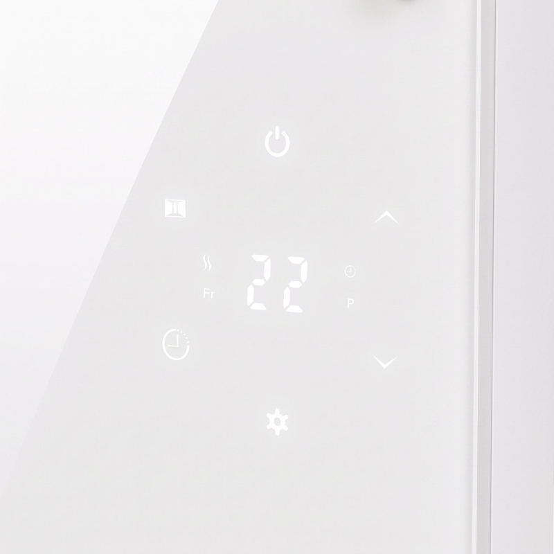 HOMCOM Smart Panel Heater Wall Mounted Freestanding, Electric Heater with Weekly Timer, Open Window & Anti-Frost, 2000W, White