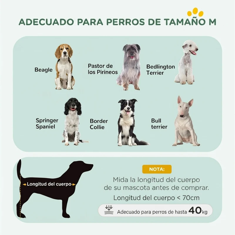 PawHut Jaula para Perros Plegable con Cojín Puertas Bandeja Extraíble y Marco de Alambre Metálico 106x71,5x76 cm Negro y Beige