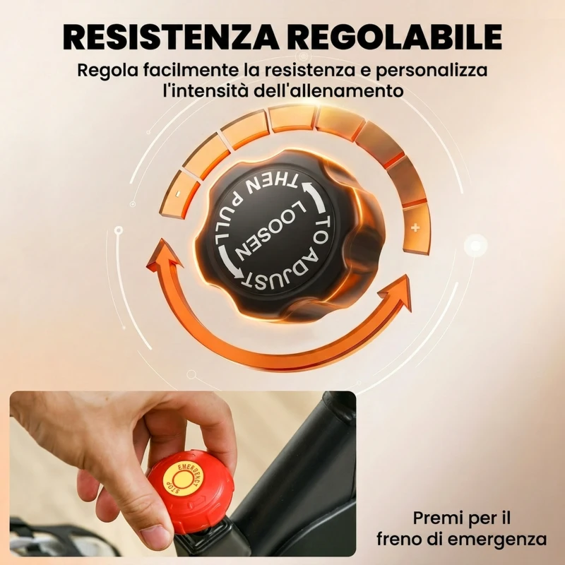 SPORTNOW Cyclette Magnetica con Volano da 4kg, Manubrio e Sellino Regolabili