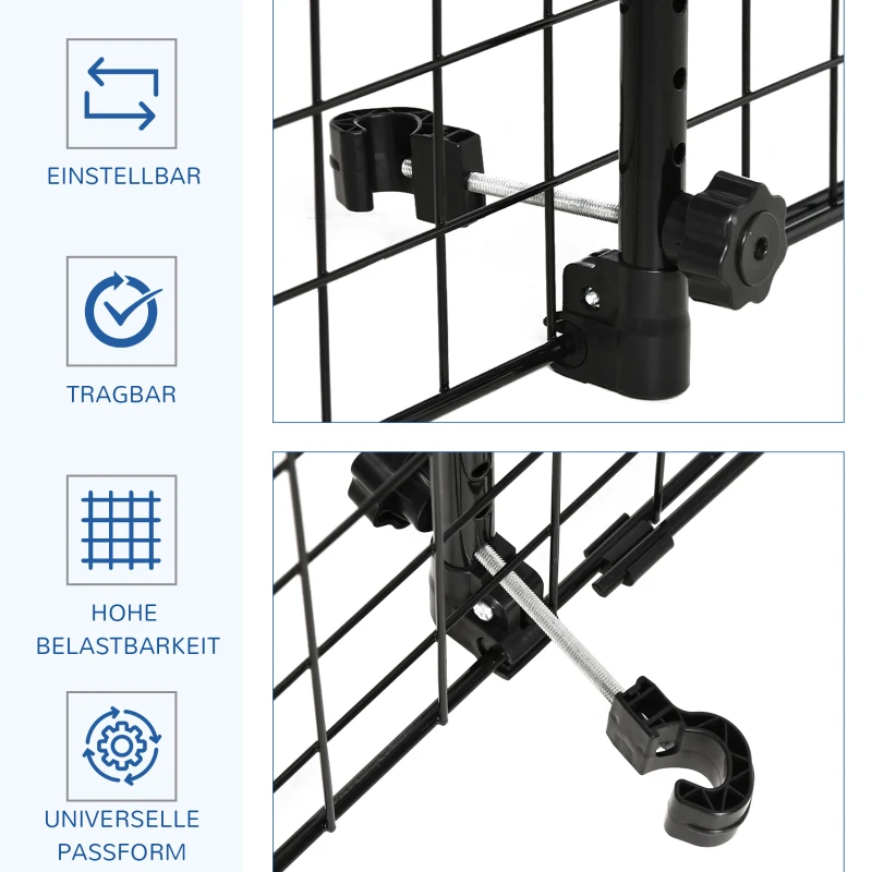 PawHut veiligheidshek auto zwart 152 cm x 30 cm