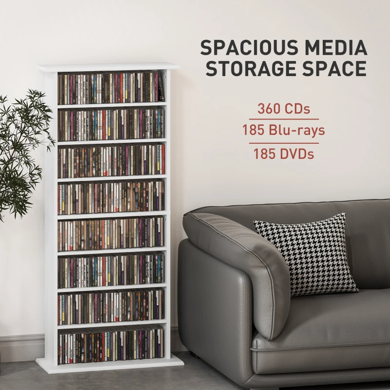 HOMCOM 360 CD Storage Unit - White