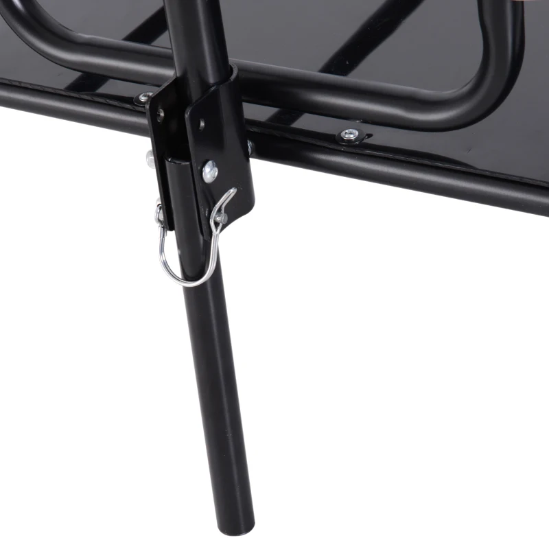 HOMCOM Aanhangwagen koppeling transportaanhanger fietskar bolderwagen zwart(m-11)